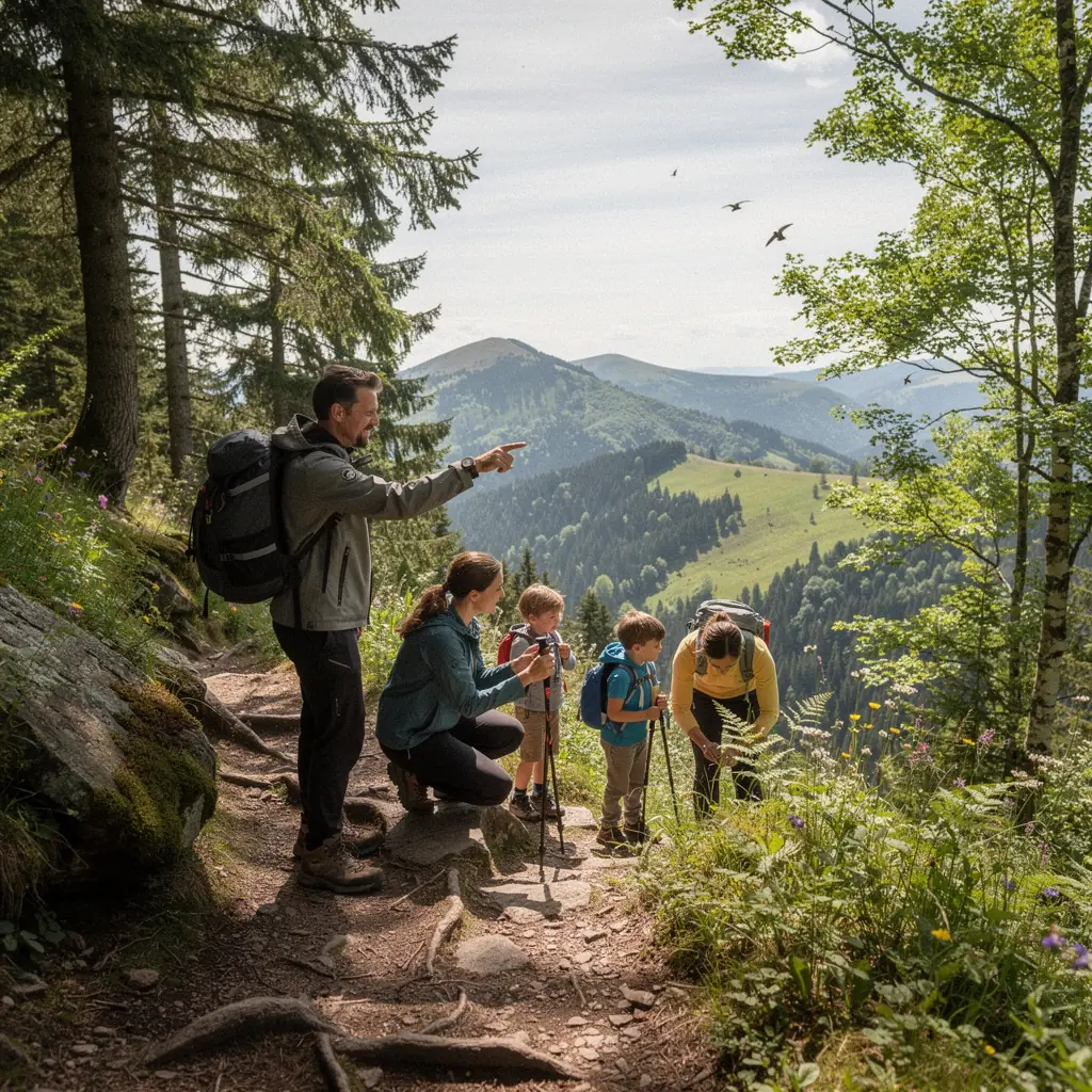 Rodina se těší na jízdu v pronajatém autě na cestě po Česku